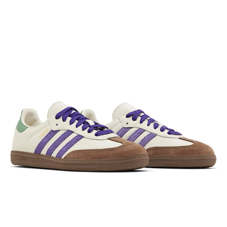 TENIS ADIDAS SAMBA OG OFF WHITE CORE PURPLE GREEN BROWN