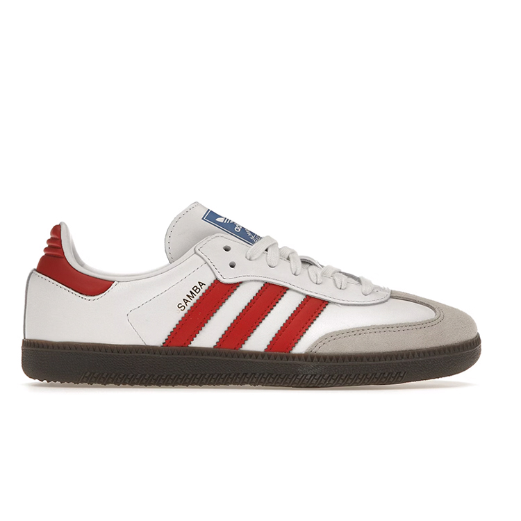 TENIS ADIDAS SAMBA OG WHITE BETTER SCARLET