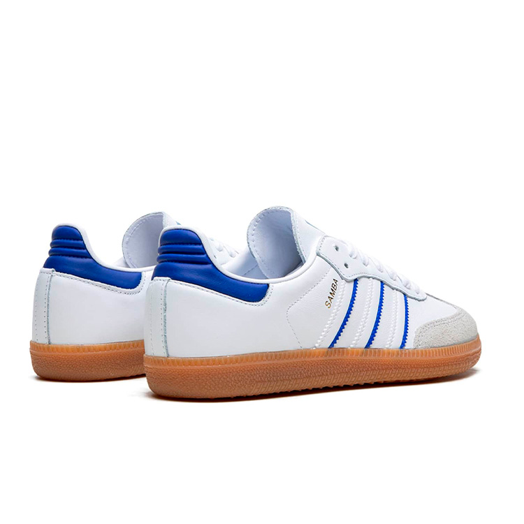 TENIS ADIDAS SAMBA LEATHER CLOUD WHITE LUCID BLUE