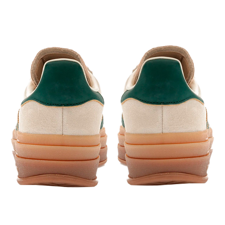 TENIS ADIDAS GAZELLE BOLD MAGIC BEIGE COLLEGIATE GREEN