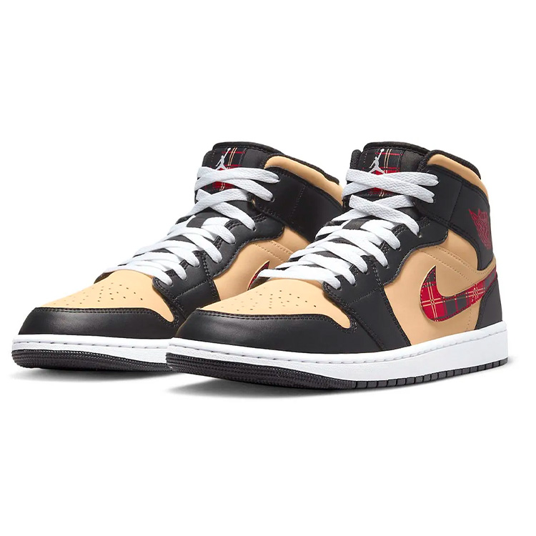 TENIS JORDAN 1 MID TARTAN SWOOSH