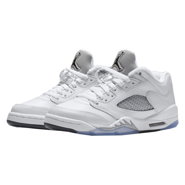 TENIS JORDAN 5 LOW METALLIC WHITE