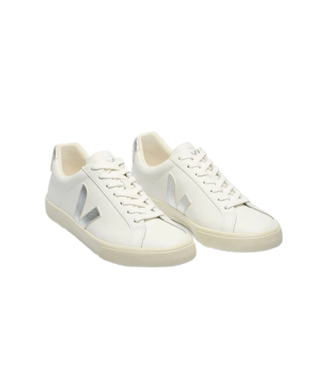 TENIS VEJA ESPALAR LEATHER WHITE SILVER 