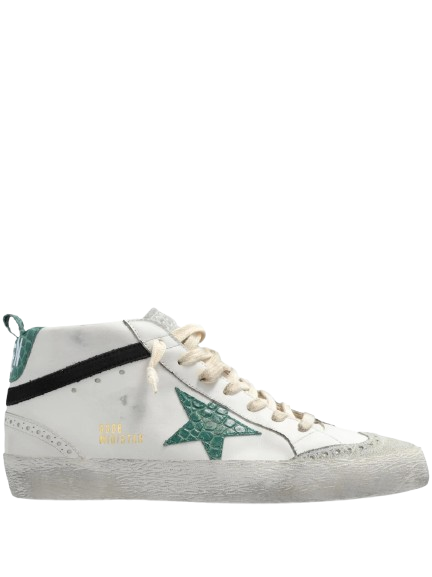 TENIS GOLDEN GOOSE MID STAR WHITE GREEN