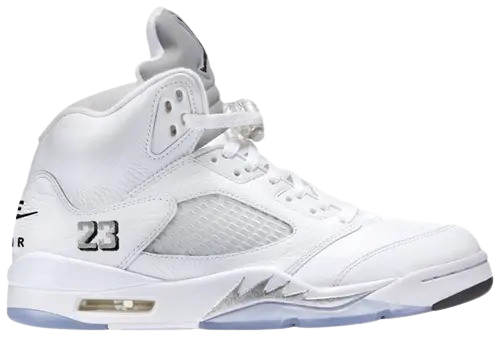 TENIS JORDAN 5 WHITE METALLIC 2026