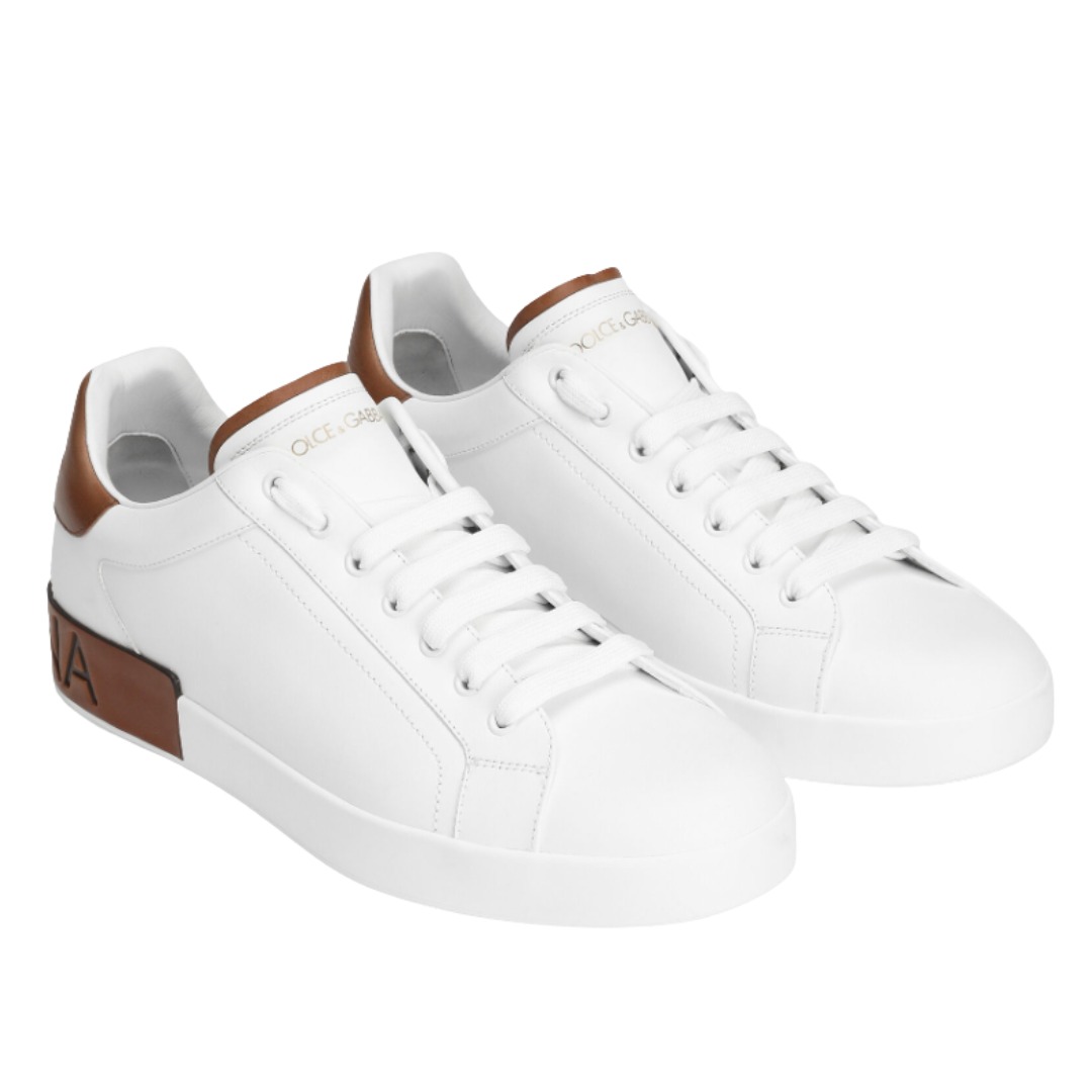 TENIS DOLCE & GABBANA PORTOFINO WHITE BROWN
