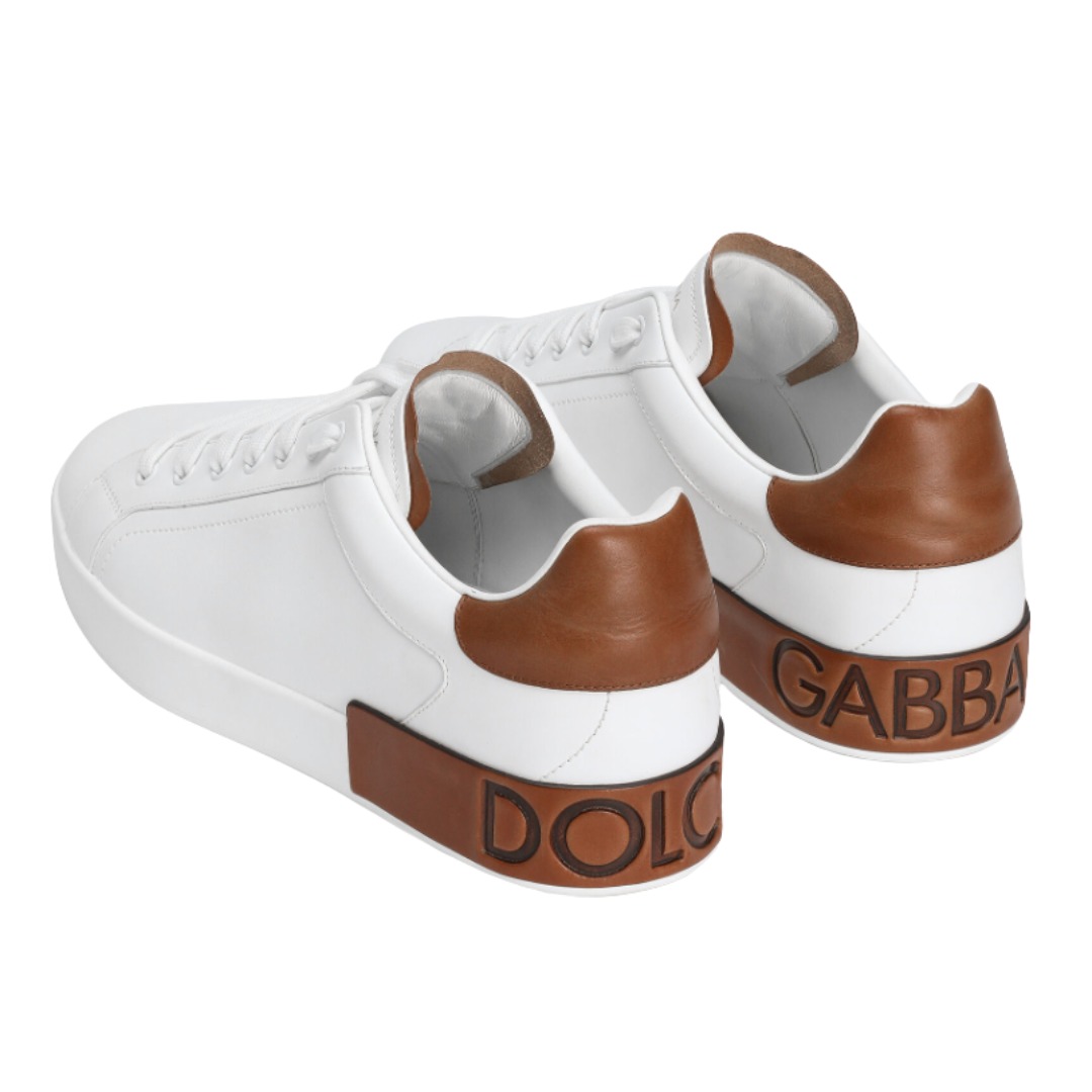 TENIS DOLCE & GABBANA PORTOFINO WHITE BROWN
