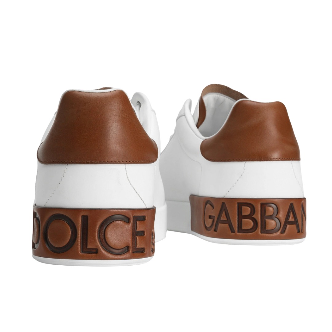 TENIS DOLCE & GABBANA PORTOFINO WHITE BROWN