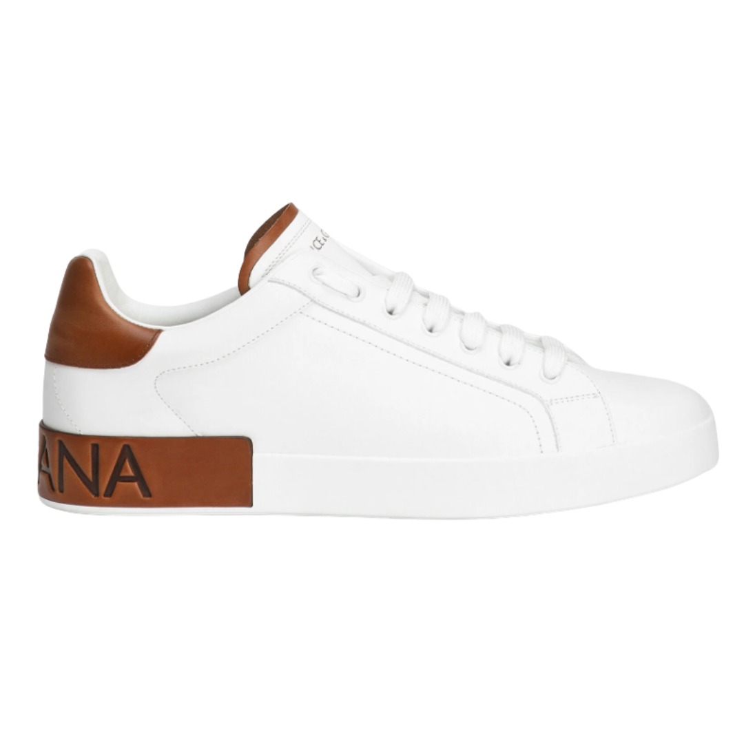 TENIS DOLCE & GABBANA PORTOFINO WHITE BROWN