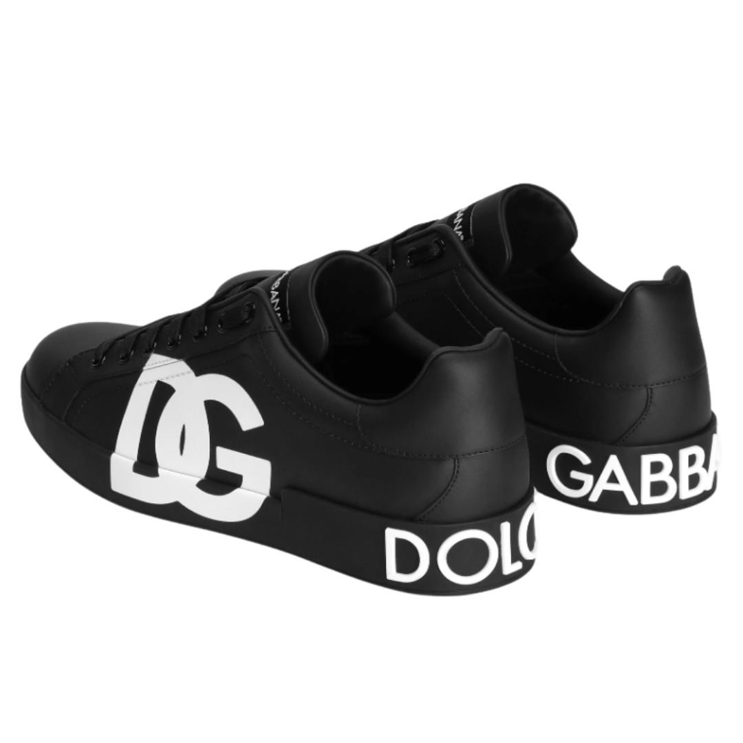 TENIS DOLCE & GABBANA PORTOFINO BLACK PRINT DG