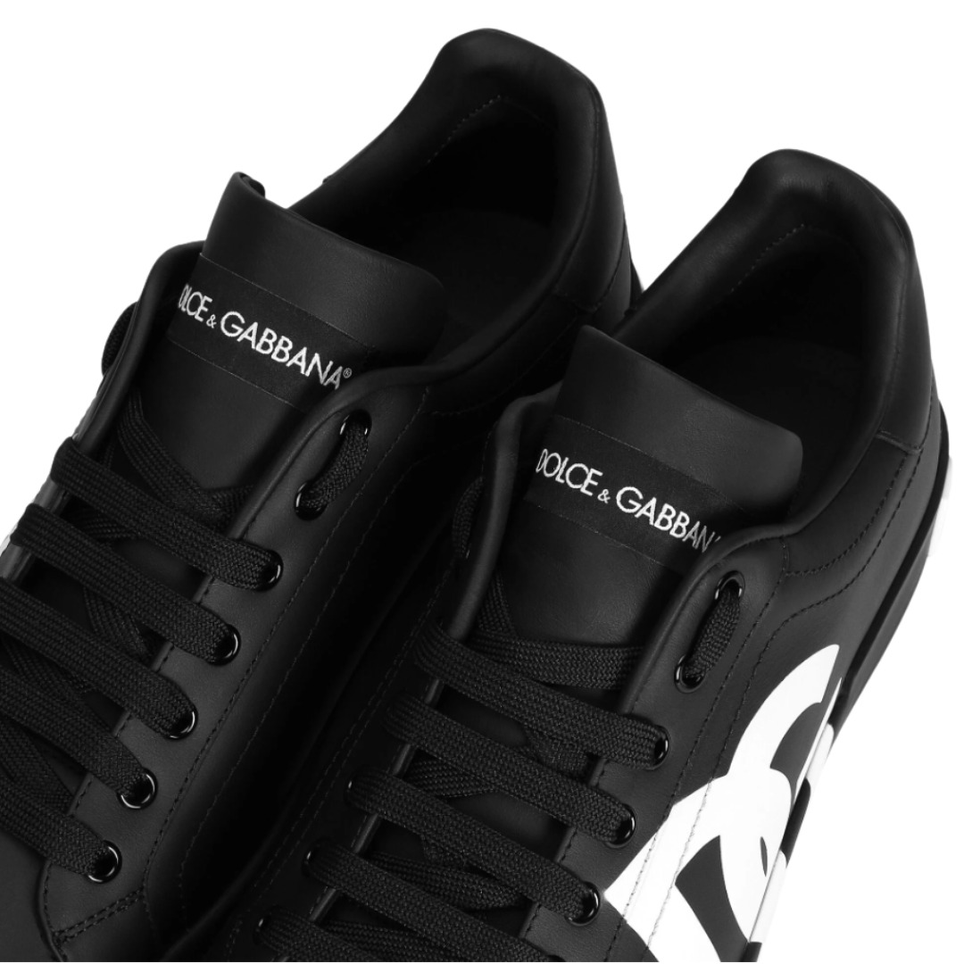TENIS DOLCE & GABBANA PORTOFINO BLACK PRINT DG