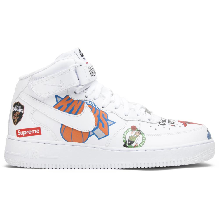 Tenis Nike Air Force 1 Mid Supreme Nba White