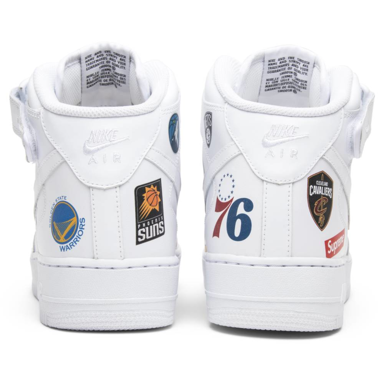 Tenis Nike Air Force 1 Mid Supreme Nba White
