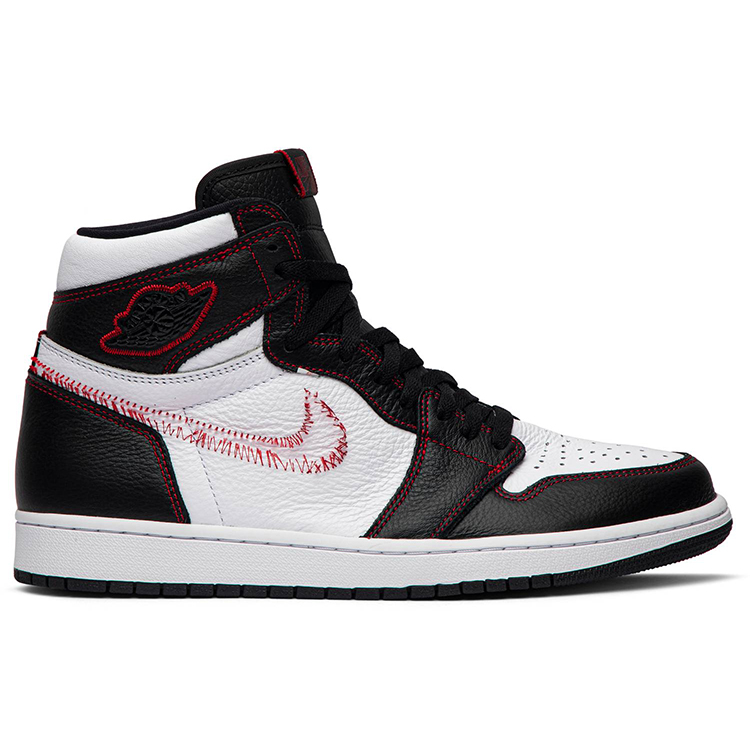 Tenis Air Jordan 1 High Defiant White Black Gym Red