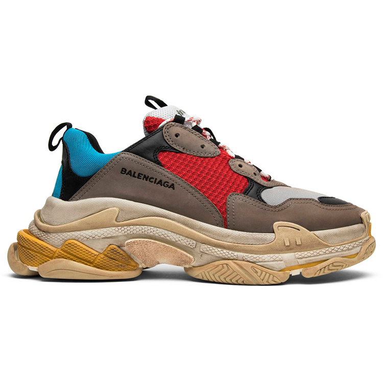 Tenis Balenciaga Triple S Grey Red Blue