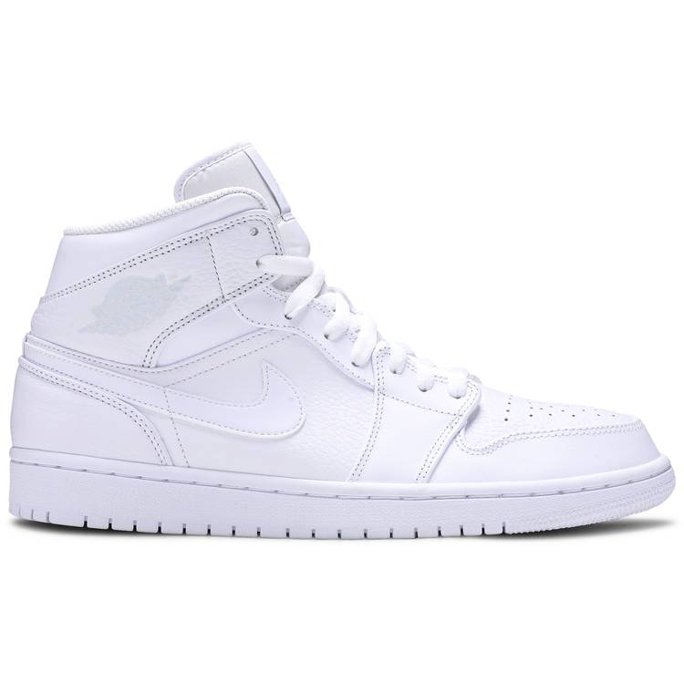 Tenis Air Jordan 1 Mid Triple White (2019)