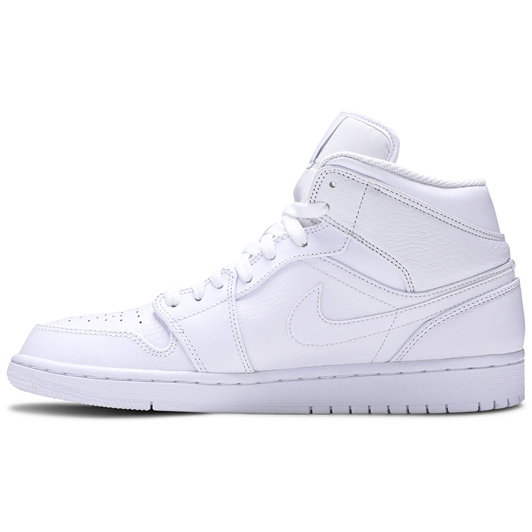 Tenis Air Jordan 1 Mid Triple White (2019)