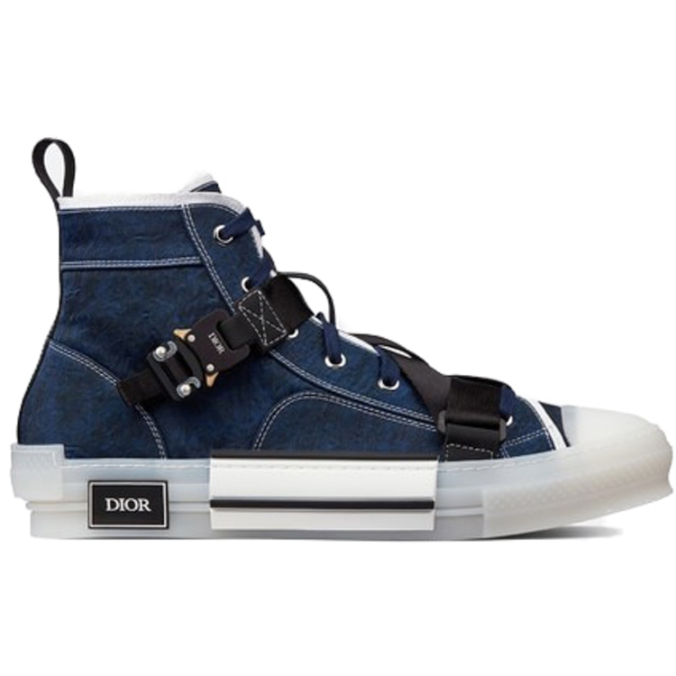 Tenis Dior B23 High Azul Con Broches  