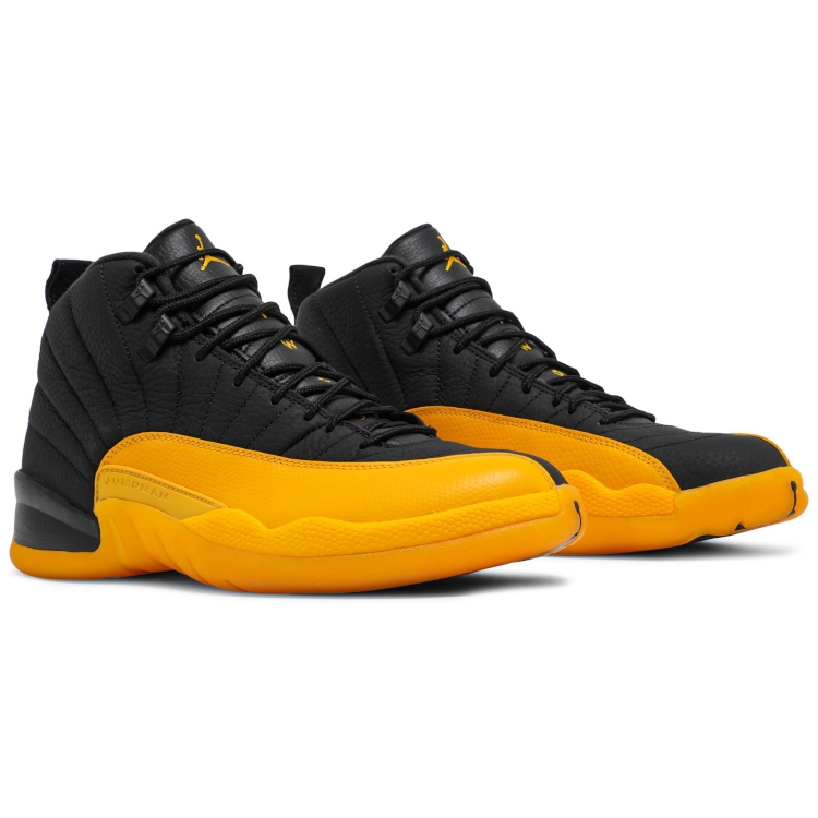 jordan 12 black gold red