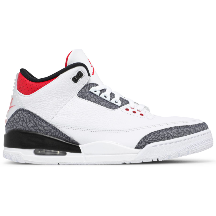 Tenis Jordan 3 Fire Red Denim
