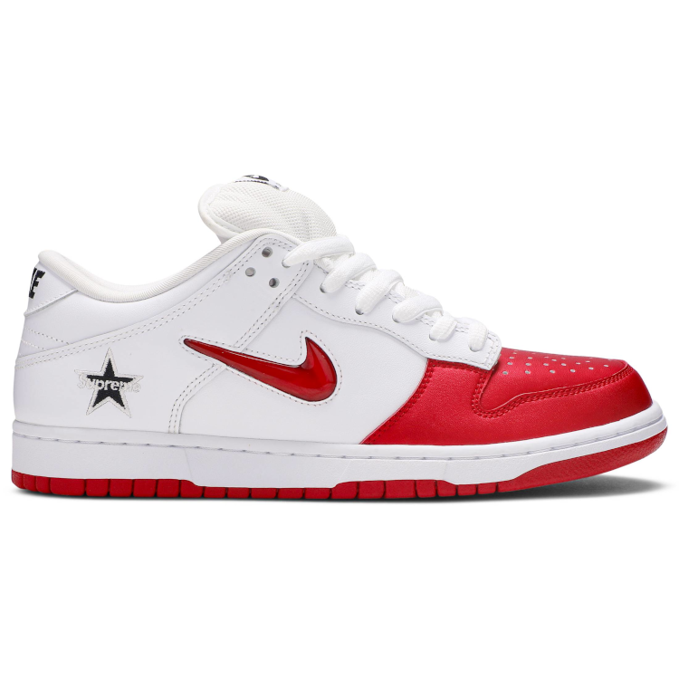 Tenis Nike Sb Dunk Low Supreme Jewel Swoosh Red