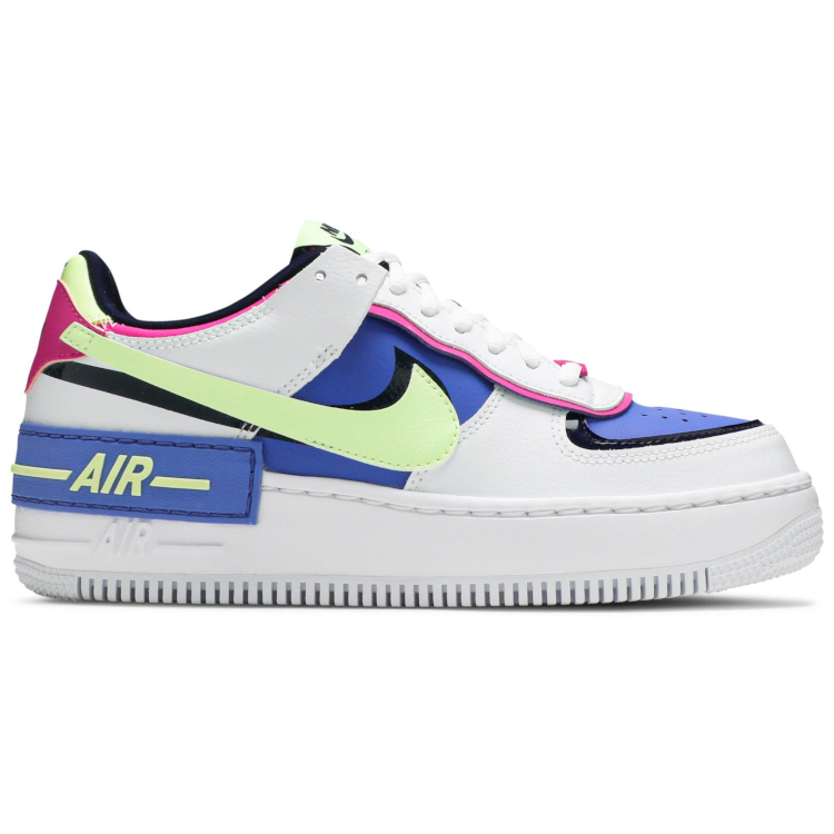 Tenis Nike Air Force 1 Low Shadow White Sapphire Barely Volt