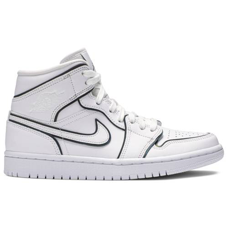 Tenis Air Jordan 1 Mid Iridescent Reflective White