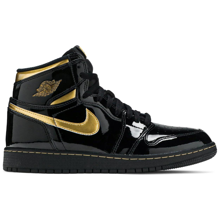 Tenis Air Jordan 1 High Black Metallic Gold