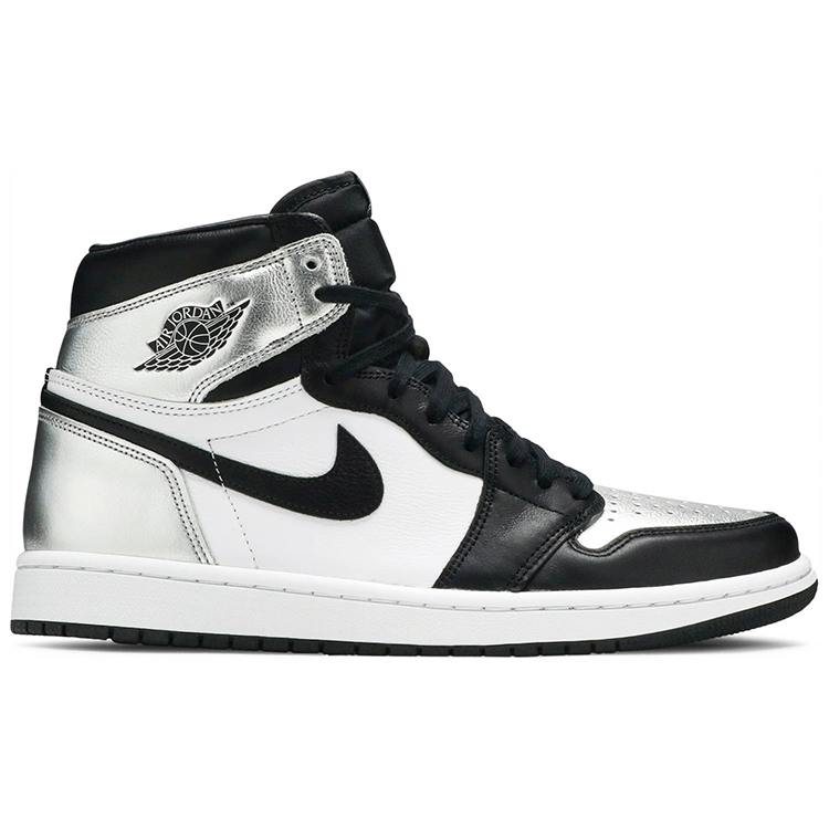 Tenis Air Jordan 1 High Silver Toe