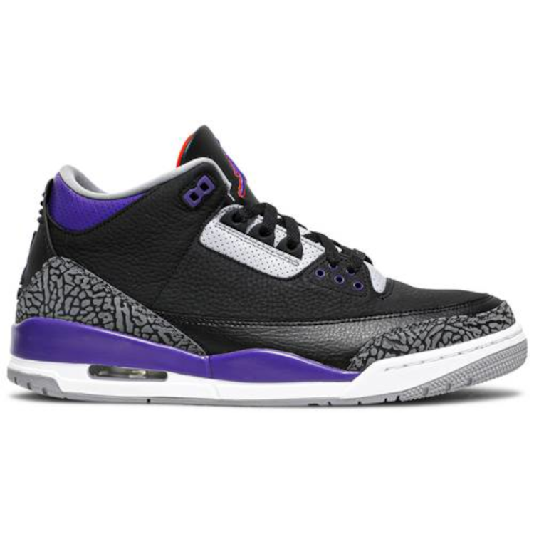 Tenis Jordan 3 Black Court Purple