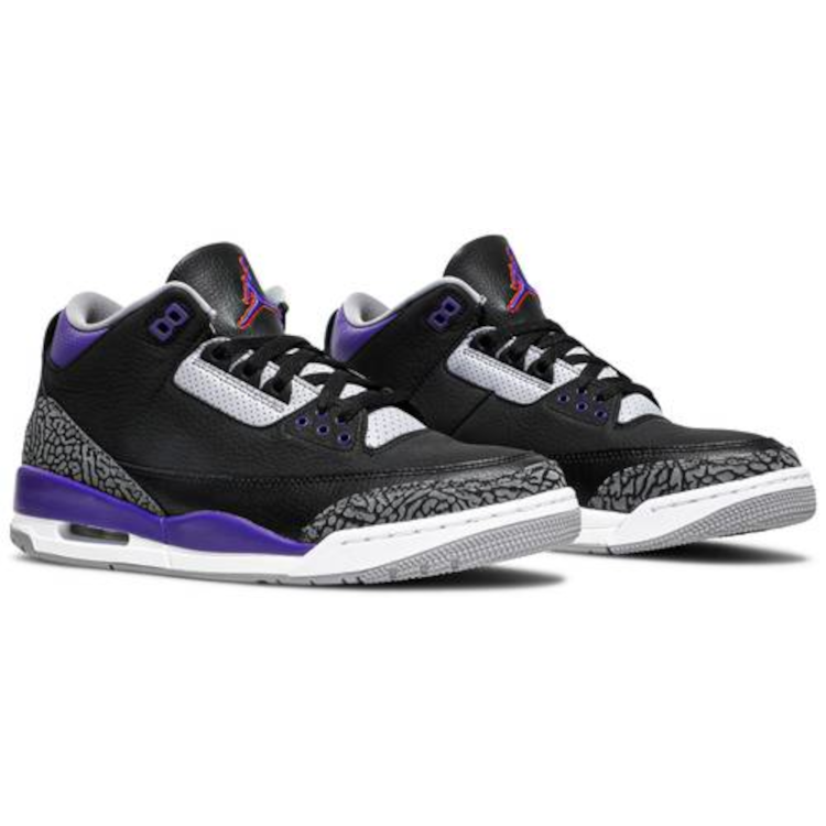 Tenis Jordan 3 Black Court Purple