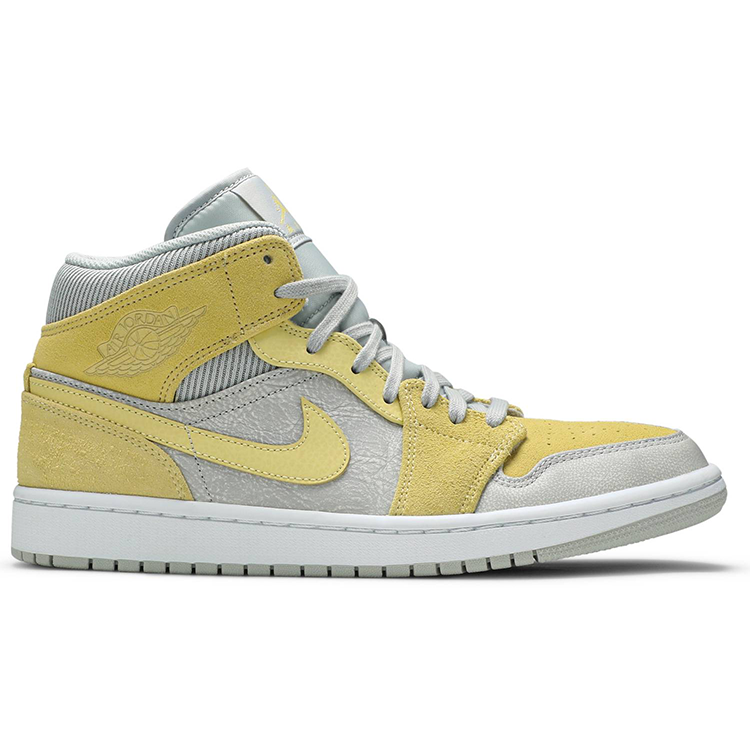 Tenis Air Jordan 1 Mid Mixed Textures Yellow