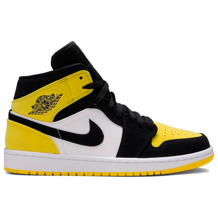 Tenis Air Jordan 1 Mid Yellow Toe Black