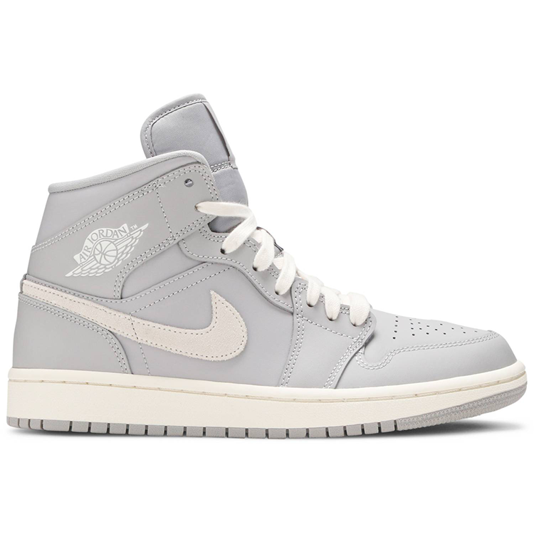 Tenis Air Jordan 1 Mid Atmosphere Grey Pale Ivory
