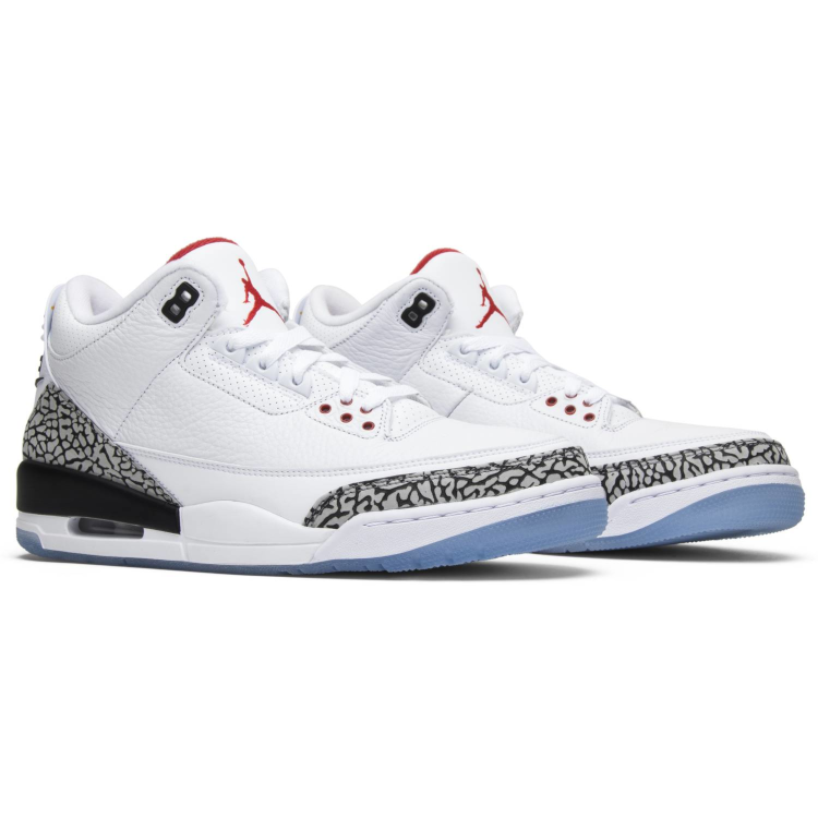 Tenis Jordan 3 Free Throw Line White Cement